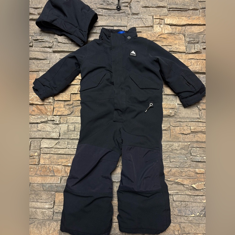 Burton Toddler Snowsuit Suit Ski Black Sz 3T Removable Hood Winter